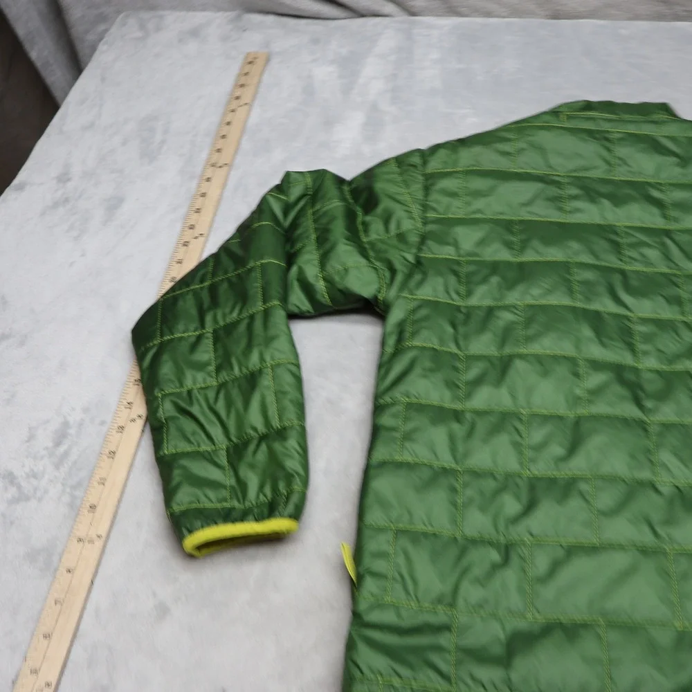 Patagonia Jacket Boys XL 14 Green Nano Puff Brick Quilt Insulated Full Zip Light